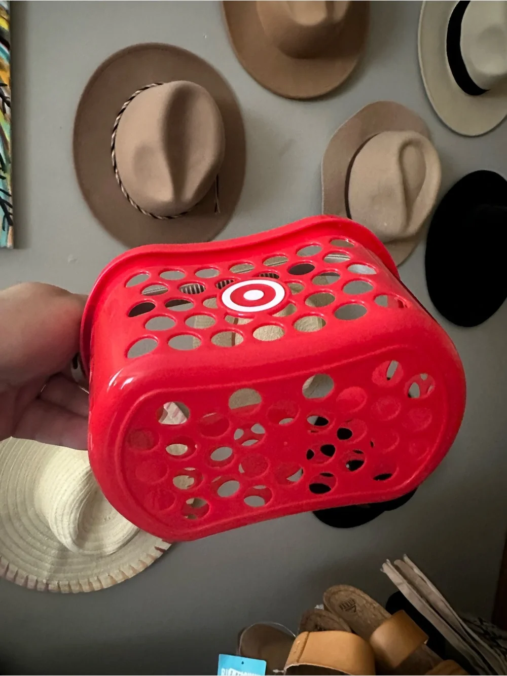 Target Red Mini Basket with Silver Handle